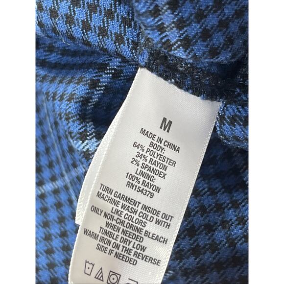 Aeropostle Plaid Mini Dress Womens Medium Blue Sleeveless Smocked Academia - Picture 7 of 9